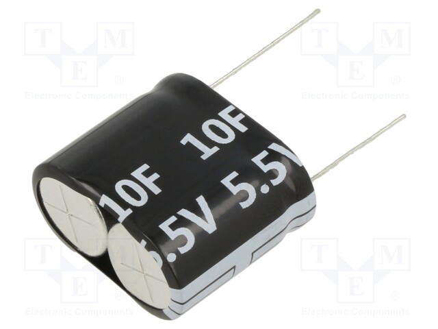 Supercapacitor; THT; 10F; 5.5VDC; 32x27x16mm