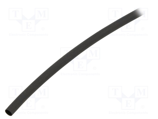 Heat shrink sleeve; thin walled; 3: 1; 3mm; L: 30m; black; -55÷135°C