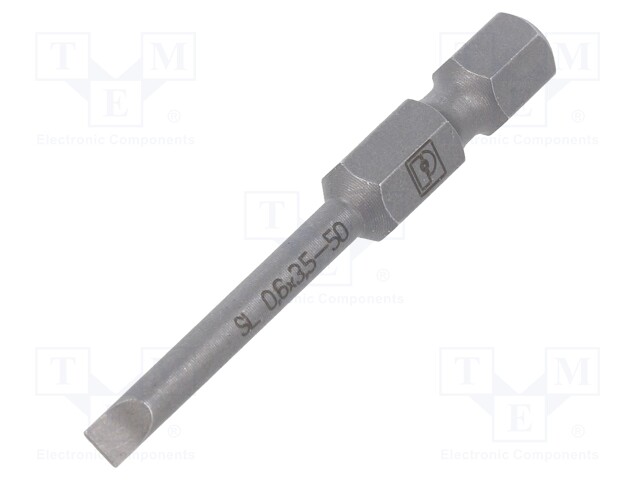 Screwdriver bit; slot; 3,5x0,6mm; Overall len: 50mm