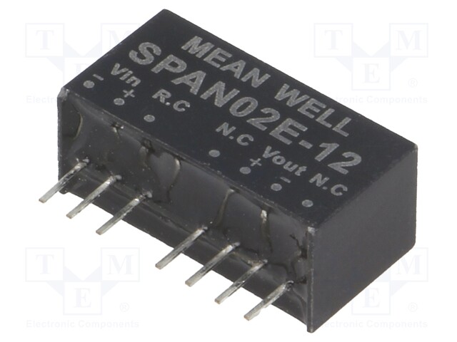 Converter: DC/DC; 2W; Uin: 4.5÷9V; 12VDC; Iout: 0÷167mA; SIP8; 4.8g