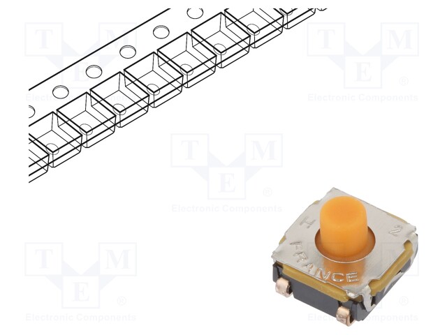 Microswitch TACT; SPST-NO; Pos: 2; 0.05A/32VDC; SMT; none; 4N; 5.2mm