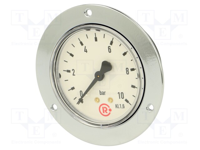 Manometer; 0÷10bar; 63mm; non-aggressive liquids,inert gases