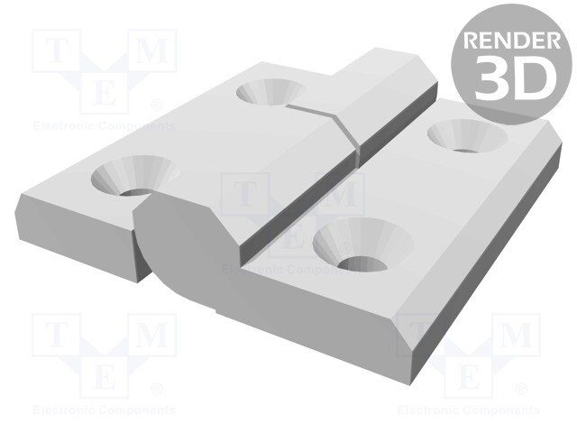 Hinge; Width: 60mm; technopolymer (PA); H: 60mm; Holes pitch: 36mm