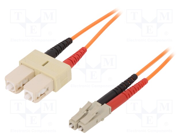 Fiber patch cord; OM2; LC/SC; 2m; LSZH; Optical fiber: 50/125um