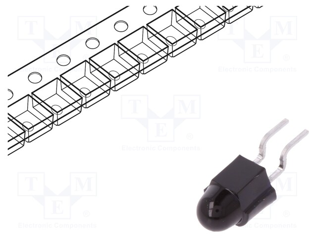 IR transmitter; 950nm; black; 230mW; 10°; SMD; 100mA; 1.5÷2.3V