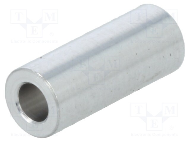 Spacer sleeve; 3.2mm; cylindrical; aluminium; Out.diam: 15mm