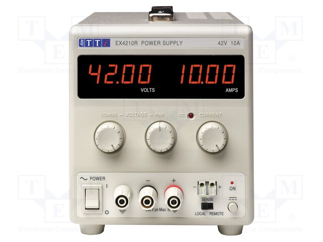 Power supply: laboratory; Channels: 1; 0÷42VDC; 0÷10A