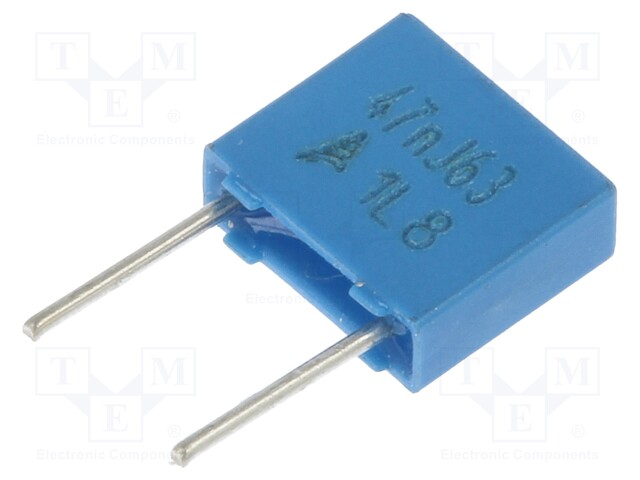 Capacitor: polyester; 47nF; 40VAC; 63VDC; Pitch: 5mm; ±5%; -55÷125°C