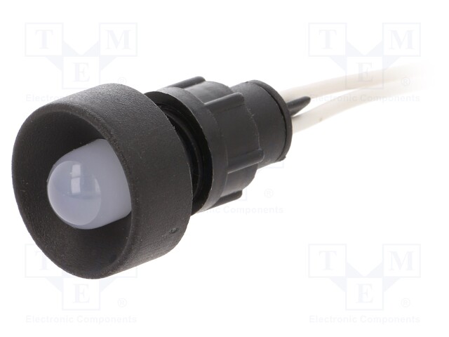 Indicator: LED; recessed; 230VAC; Cutout: Ø13mm; IP20; 300mm leads