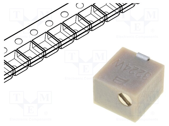 Potentiometer: mounting; multiturn; 500Ω; 250mW; SMD; ±10%; linear