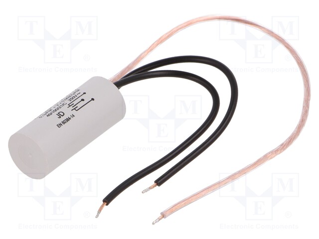 Capacitor: polypropylene; X1,Y2; ±20%; Ø16x37mm; Leads: cables