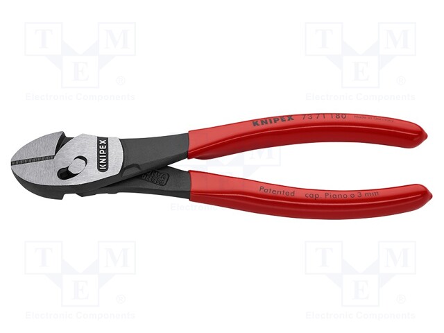 Pliers; side,cutting; handles with plastic grips; 180mm