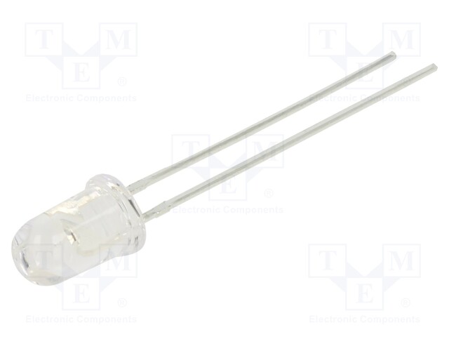 LED; 5mm; orange; 3800mcd; 45°; 20mA; 1.6÷2.4V; Front: convex