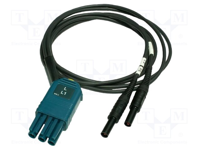 Connection cable; universal plug; insulated; Len: 1.2m; black