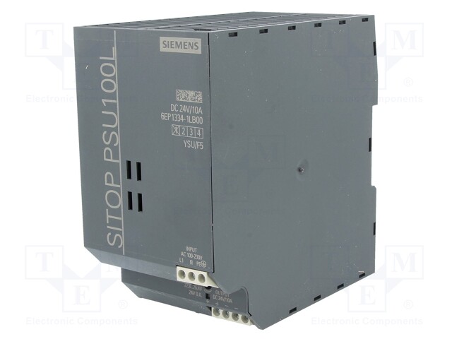 Power supply: switched-mode; 240W; 24VDC; 10A; 93÷131/187÷264VAC