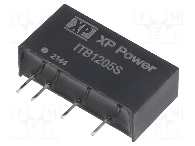 Isolated Board Mount DC/DC Converter, ITE, 1 Output, 1 W, 5 V, 200 mA