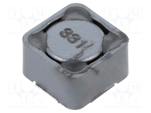 Power Inductor (SMD), 330 µH, 1.1 A, Shielded, 1.4 A, 12.5mm x 12.5mm x 7.5mm