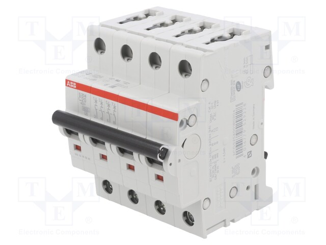 Circuit breaker; 400VAC; Inom: 20A; Poles: 4; DIN; Charact: C; 6kA