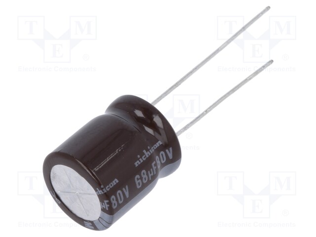 Capacitor: electrolytic; low impedance; THT; 68uF; 80VDC; ±20%