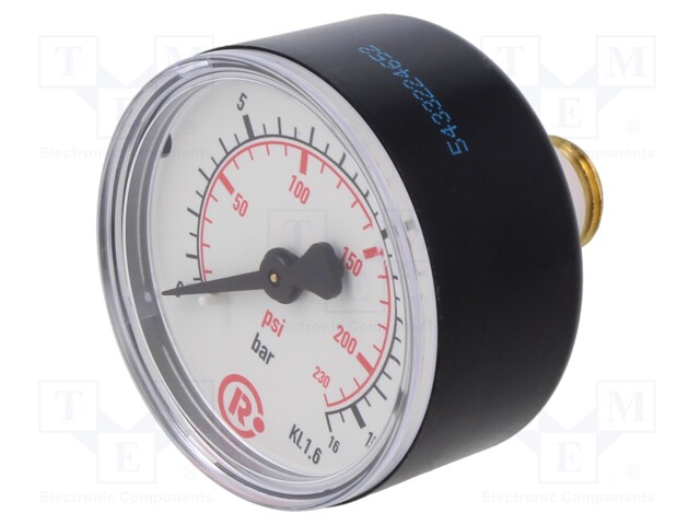 Manometer; 0÷16bar; 50mm; non-aggressive liquids,inert gases