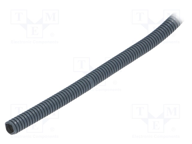 Conduit; ØBraid : 10mm; polyamide; grey; Len: 100m; -40÷120°C