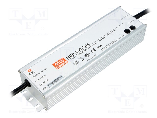 Power supply: switched-mode; modular; 240W; 24VDC; 22.4÷25.6VDC