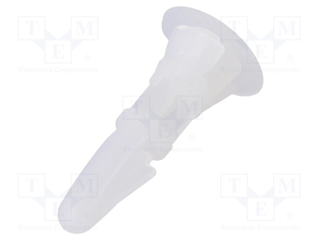 Assembly stud; polyamide; L: 12.7mm; snap fastener; Ø2: 6mm; Ø1: 4mm