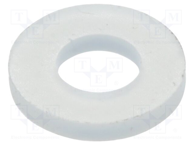 Washer; round; M2,5; D=5.6mm; h=0.8mm; polyamide; natural