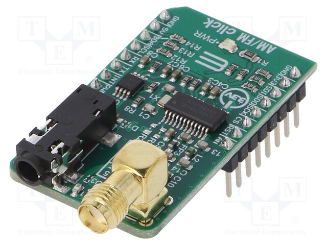 Click board; AM receiver,FM receiver; GPIO,I2C; Si4731; 3.3VDC