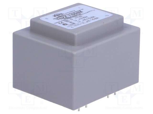 Transformer: encapsulated; 7VA; 230VAC; 6V; 6V; 0.58A; 0.58A; IP00