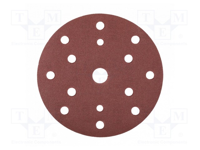 Sanding plate; Granularity: 120; Mounting: bur; with holes; Ø150mm