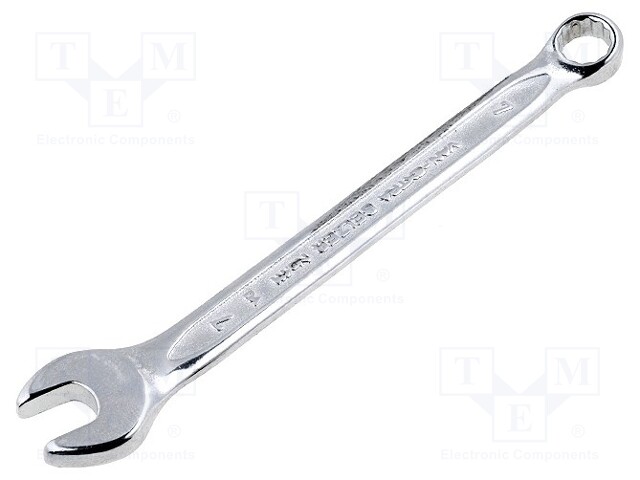 Key; combination spanner; 7mm; Overall len: 110mm; tool steel