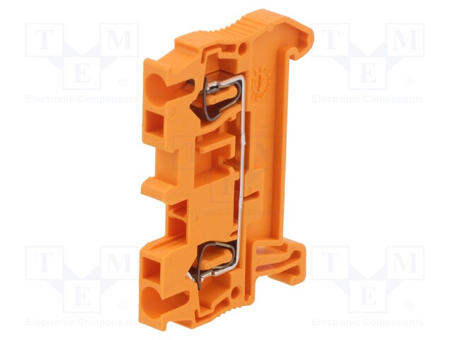 Splice terminal: rail; 0.08÷2.5mm2; ways: 1; terminals: 2; orange