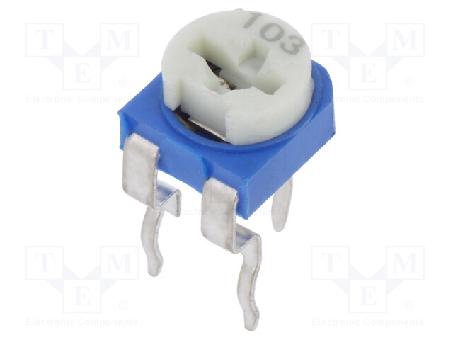 Potentiometer: mounting; single turn,horizontal; 10kΩ; 100mW