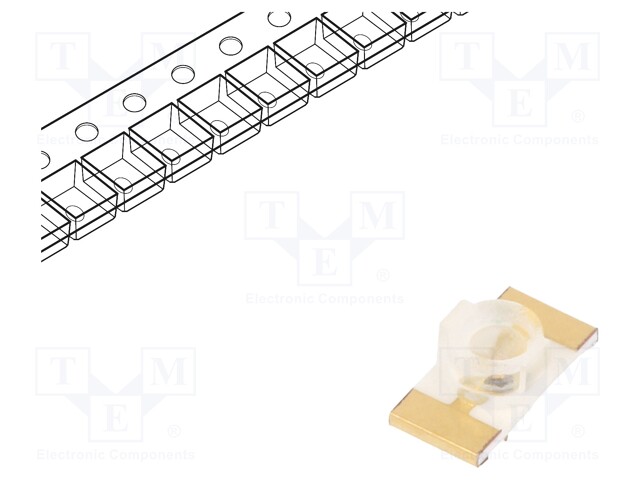 LED; SMD; 1206; red; 400÷550mcd; 3.2x1.6x1.1mm; 70°; 1.95÷2.5V; 20mA