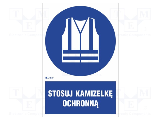 Safety sign; regulatory; Mat: self-adhesive folie; W: 200mm