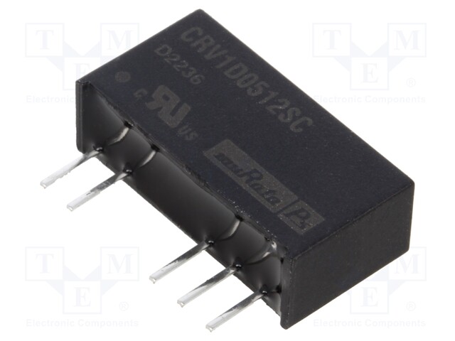 Converter: DC/DC; 1W; Uin: 4.5÷5.5V; Uout: 12VDC; Uout2: -12VDC; SIP