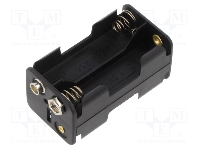 Holder; AA,R6; Batt.no: 4; 6F22 type; black