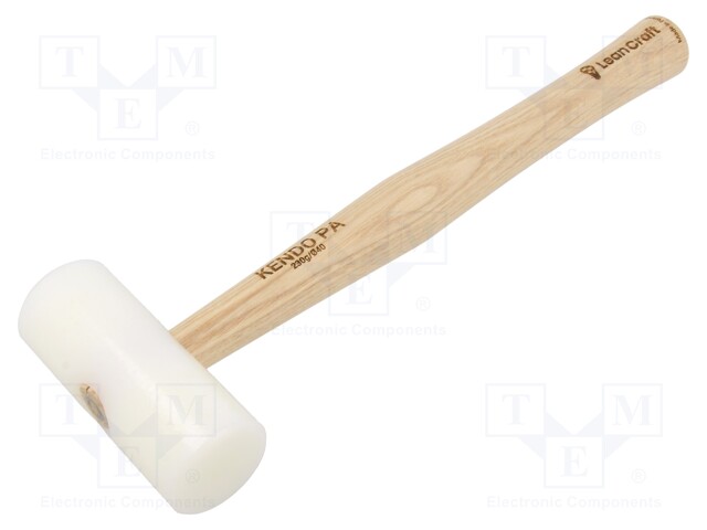 Hammer; 190g; 40mm; round; polyamide; wood (ash); KENDO