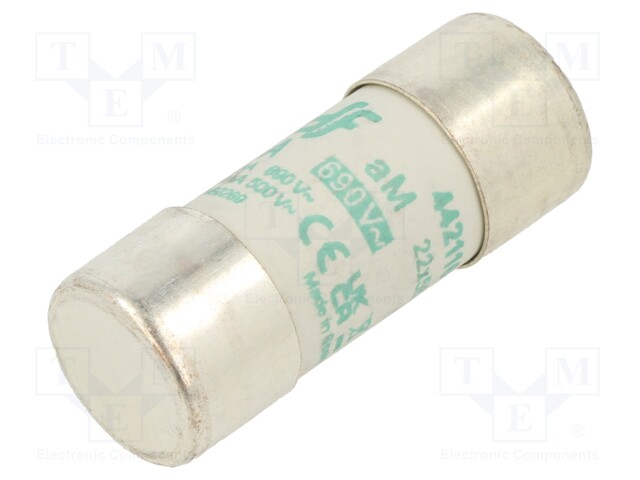 Fuse: fuse; aM; 16A; 690VAC; ceramic,cylindrical,industrial