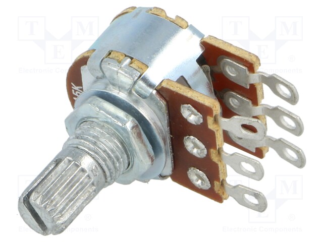 Potentiometer: shaft; single turn; 5kΩ; 63mW; ±20%; on cable; 6mm