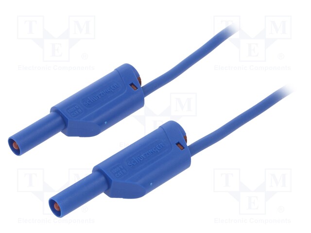 Test lead; PVC; 1m; blue; 16A; Cond.cross sec: 1mm2