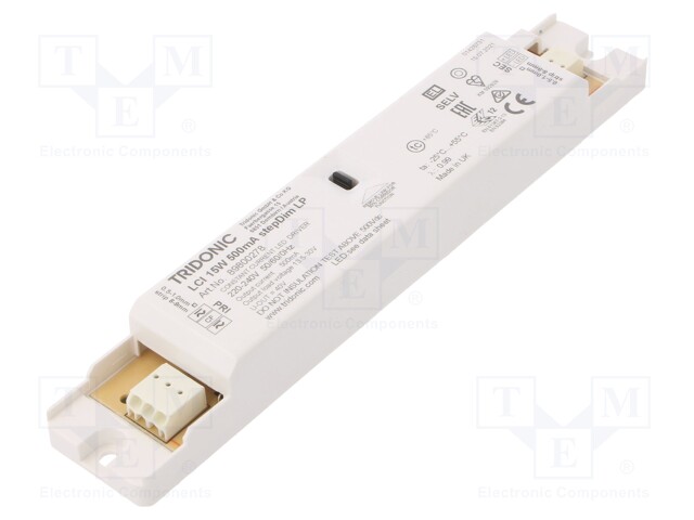 Power supply: switched-mode; LED; 15W; 13.5÷33.5VDC; 500mA; IP20