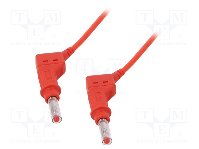 Connection cable; 32A; 4mm banana plug-4mm banana plug; red