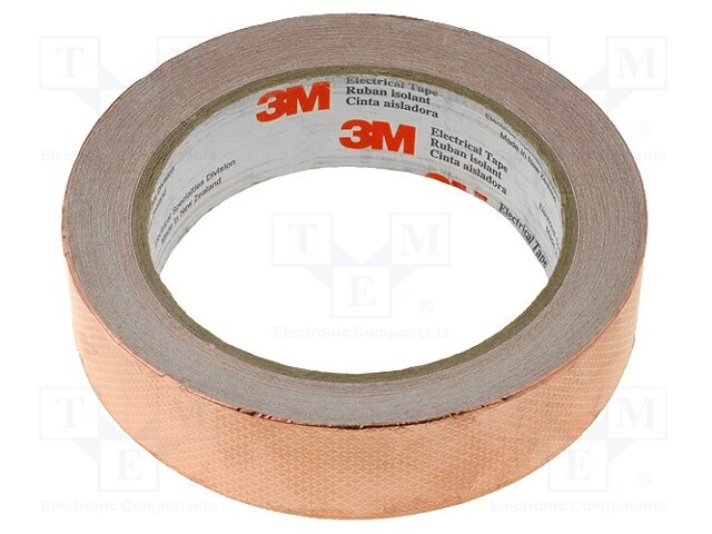 Tape: electrically conductive; W: 25mm; L: 16.5m; D: 0.101mm; copper