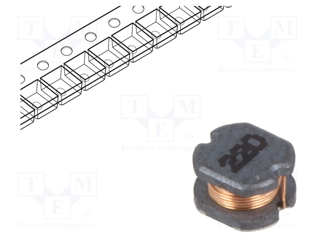 Inductor: wire; SMD; 22uH; 1Ω; -40÷125°C; ±20%; 500mA; 3.1x3.5x2.1mm