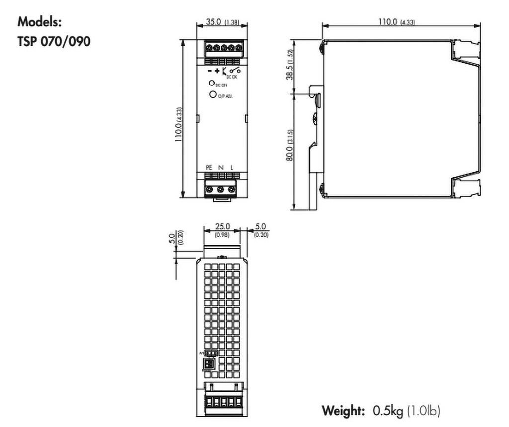 Power supply: switched-mode; 72W; 12VDC; 12÷14VDC; 6A; 85÷264VAC