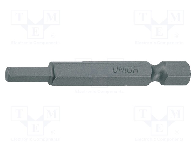 Screwdriver bit; hex key; HEX 2,5mm; Overall len: 50mm