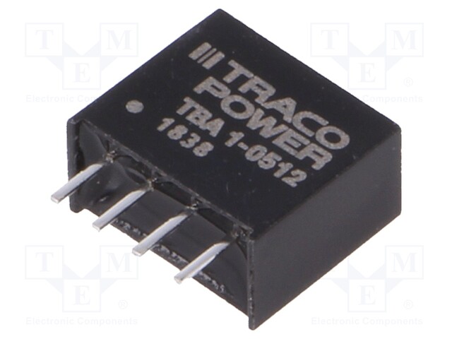 Converter: DC/DC; 1W; Uin: 4.5÷5.5V; Uout: 12VDC; Iout: 80mA; SIP4