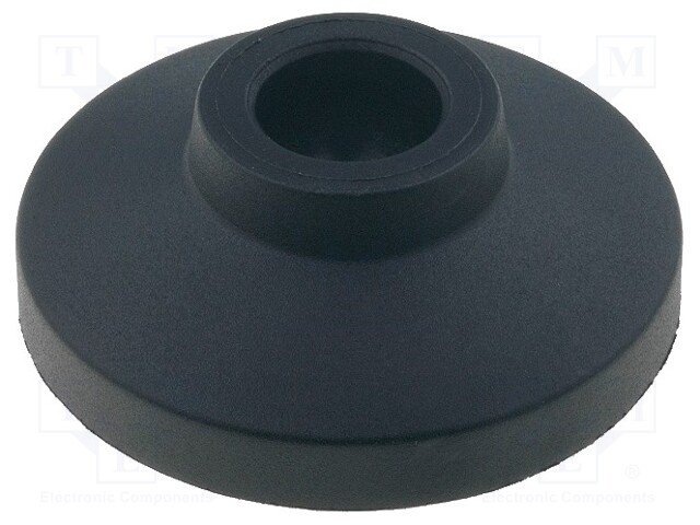 Foot; Base dia: 50mm; polyamide; H: 19mm; Mount.hole diam: 14mm